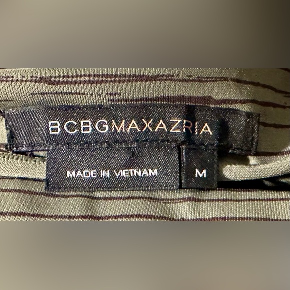 BCBGMaxAzria Sleeveless Strappy Jersey Midi Dress Drapey Bodice Ruched Waist ZP1 - Picture 4 of 7